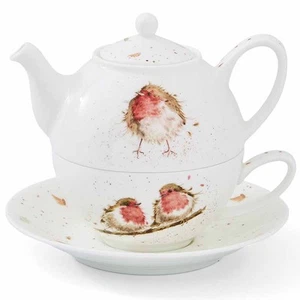 Wrendale Robins Teapot Cup Saucer Tea for One Set - Picture 1 of 6