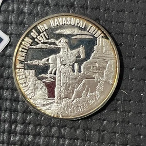 1971 Sovereign Nation Of The Havasupai Tribe .999 Silber PP Runde Münze 25g - Bild 1 von 6