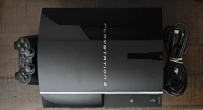 PlayStation 3 FAT PS3 Backwards Compatible CECHE01 Console 80GB With Controller - Image 1 of 4