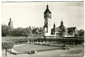 Poland Sopot - Zaklad Kopielowy old Plastyk real photo continental size postcard - Picture 1 of 3