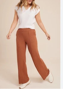 Maurices Cloud Stretch Orange High Rise Wide Leg Lounge Pants 2X Women’s - Picture 1 of 7