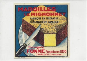 Etiquette fromage - Maroilles - Fromagerie Fonné - Charleville - Ardennes - Imagen 1 de 2
