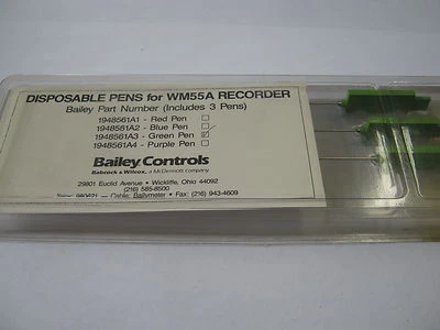 1948561A3 - GREEN DISPOSABLE PENS FOR WM55A RECORDER - Image 1 of 3