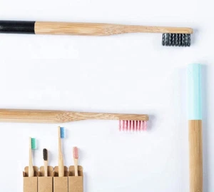 Bamboo Toothbrushes Set Natural Eco-Friendly Soft Bristles For Adult - Picture 1 of 4