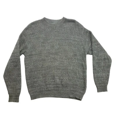 Suéter Oscar De La Renta Para Hombres XL Gris Manga Larga Pullover Cuello Redondo Foto 1 de 4
