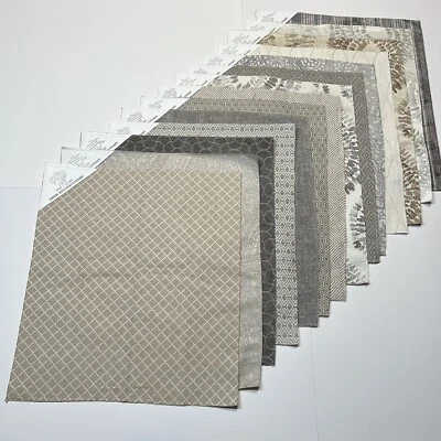 14 Designer Interior Samples Swatches Textiles Embossed Textured 16” x 17” - Image 1 of 4
