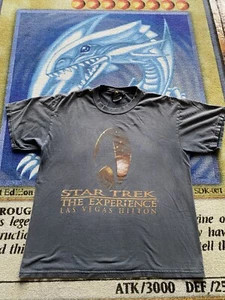 Vintage Star Trek The Experience Las Vegas Hilton T-Shirt Large Faded Black 2000 - Picture 1 of 8