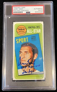 Jerry West Signed 1970 Topps All Star #107 Card HOF Logo Insc PSA Auto Authentic - Picture 1 of 5