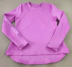 Under Armour Cold Gear High/Low Long Sleeve Purplish Fitted Shirt Womens Large - Picture 1 of 12