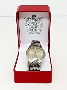 PAOLO GUCCI Uhr Edelstahl PG538WGIP silber Gliederband mit orig Box Vintage - Bild 1 von 20