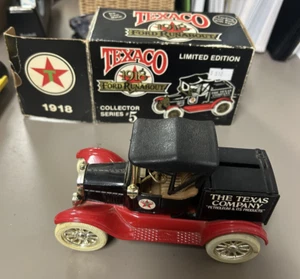 ERTL    1918  FORD  RUNABOUT    TEXACO    THE TEXAS CO. COIN BANK  - NEW IN BOX - Picture 1 of 6
