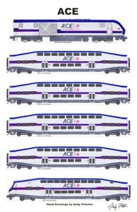 Póster ACE Altamont Corridor Express 11"x17" firmado por Andy Fletcher - Imagen 1 de 1