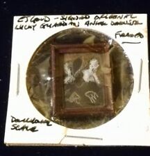 Miniature framed guardian angel original dollhouse scale EJ Gold signed 1:24