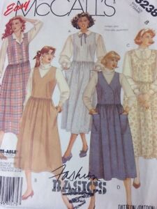 Easy McCalls Sewing Pattern 3238 Womens Size 8 Jumper Fall