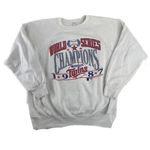Vintage 1987 Logo 7 Twins World Series Champions Crewneck Sweatshirt Size Small - Picture 1 of 9