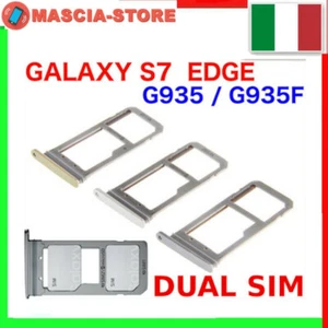 Carrello Porta DUAL SIM Card SCHEDA VASSOIO SAMSUNG GALAXY S7 EDGE G935 G935F - Foto 1 di 1