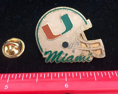 Miami Hurricanes Football Helmet Logo Collectible Lapel Pin - NCAA Cover