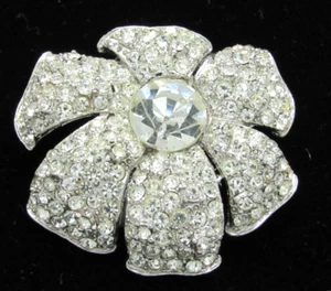 Kenneth J Lane KJL FUNKELNDE KRISTALL BLUME BROSCHE ANSTECKNADEL BUCHSTÜCK - Bild 1 von 11