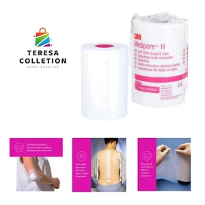 H Soft Cloth Surgical Tape , 4 inch x 10 yard 10cm x 9,14m, 12 Rolls/Case - Picture 1 of 7