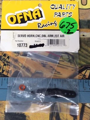 OFNA 10773: CNC Alum Servo Horn 23T Airtronics Sanwa Black NewInPack USA Shipped - Image 1 of 4