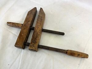 Antique Solid Wood Wooden 10" Clamp F.W. Cooper USA