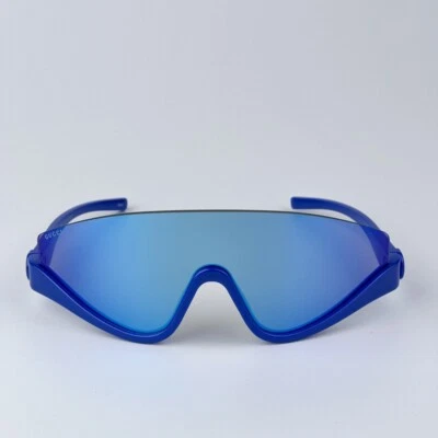 Gucci Men Sunglasses Blue Blue Mirror Shield Mask GG1650S 010 BRAND NEW - Image 1 of 4