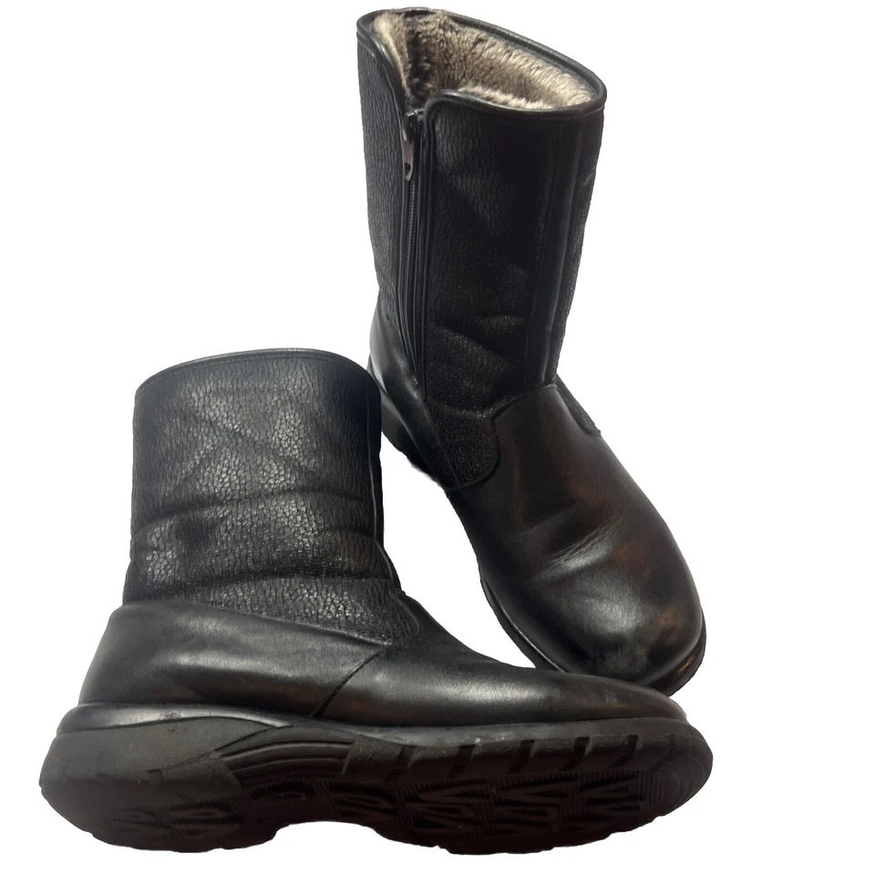 BOTAS DE INVIERNO CON CREMALLERA FORRADAS DE PIEL NEGRAS CANADÁ T08665 MUJER 7,5M Foto 1 de 4
