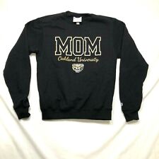 Oakland University Mom Crew Neck Sweatshirt Size S Champion Sportswear Black 