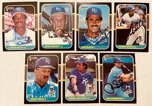 7 Royals signed 1987 Donruss cards Frank White Bud Black Lonnie Smith Sundberg - Picture 1 of 1