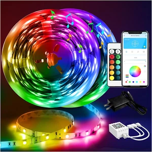100ft LED Strip Lights Remote Control Bedroom for Indoor Use 5050 RGB Room Smart - Picture 1 of 12