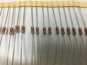 100 Pcs CF1/4-820-5% - Resistor, Carbon Film, 820 Ohm, 250V, 5±% - Picture 1 of 1