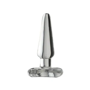 Spartacus Blown Glass Spade Butt Plug Small - Clear - Picture 1 of 4