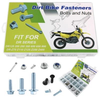 330pc Fairing Plastics Bolt Kit Fit For SUZUKI DR125 1980-1990 DR200SE 1996-2013 - Image 1 of 4