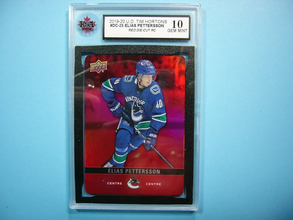 2019/20 UPPER DECK TIM HORTONS CARD #CD-25 ELIAS PETTERSSON ROOKIE RC KSA 10 UD - Image 1 of 2