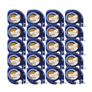 20PK Iron-on Fabric Refills White Label Tape for Dymo LetraTag 18771 18769 12mm - Imagen 1 de 12