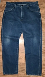 Men's rustler dark wash blue denim jeans 100% cotton size 38 x 30 - Picture 1 of 6