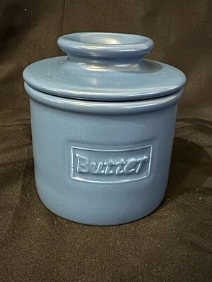 French Butter Bell Blue Matte by L.Tremain French Crock Stoneware - Image 1 of 4