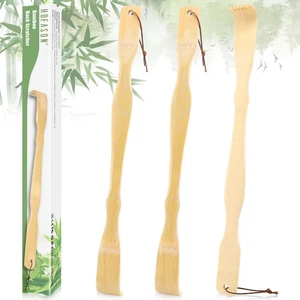 3 Pack Wooden Bamboo Back Scratcher for Adults Men Women, Small Funny Gifts for - Picture 1 of 7