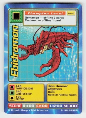 1999 Digimon TCG #Bo-18 Ebidramon - Image 1 of 2