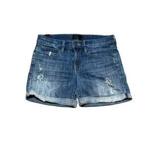 Vince Mason Relaxed Denim Shorts Wrecked Wash Women’s Size 25 Inseam 5” - Picture 1 of 8
