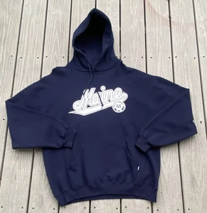 Russell Athletic University Of Maine Hoodie XL Navy Blue Script Logo Pullover - Bild 1 von 11
