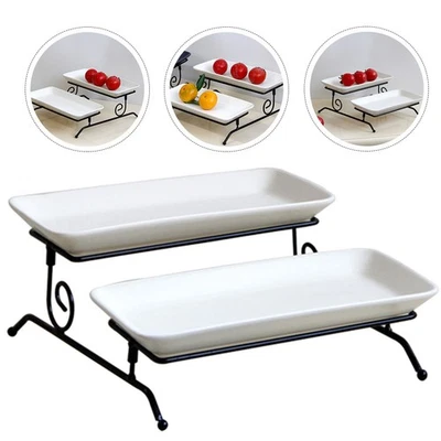  Sweet Display Stand Tiered Serving Tray Fruit Dessert Snacks Platter - Image 1 of 4