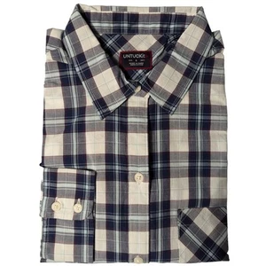 Women’s Blue Plaid UNTUCKIT Shirt The Sorbo - Picture 1 of 7
