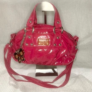 Anna Sui Emaille 2-Wege Handtasche Schultertasche Schmetterling Anhänger rosa Y2K schön - Bild 1 von 24