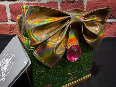 Bolso de mano pequeño dorado brillante verde regalo Anna congelado parques Disney nuevo con etiquetas n3 Foto 1 de 4