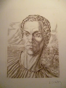 MARC DAUTRY - acquaforte originale firmata a matita dall' opera Michelangelo - Foto 1 di 1