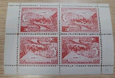 Block Europa Union Raketenflug Raketenpost EU (8019 - Bild 1 von 2