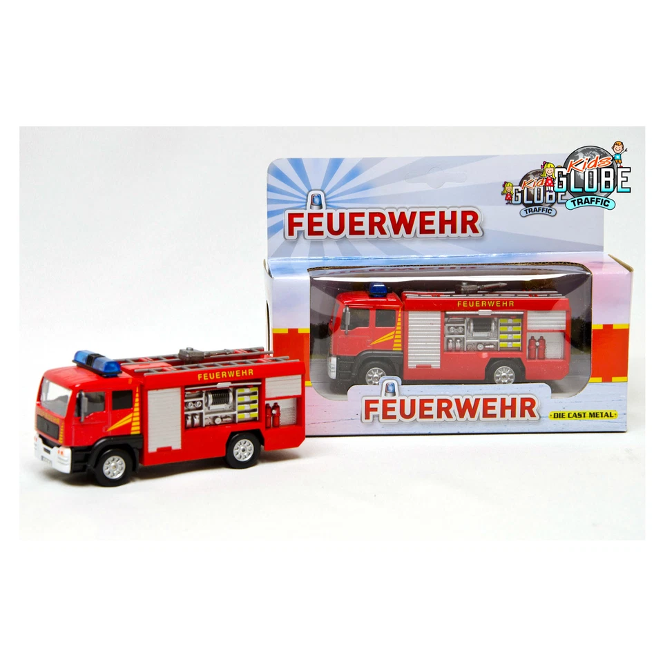 VAN MANEN Spielzeug Die Cast Feuerwehr Tank Auto Feuerwehrauto mit Spritze Licht Schall