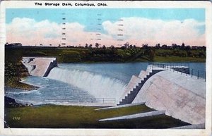Storage Dam Columbus Ohio Postcard Columbus Ohio to Ohio 1926 Posted - Picture 1 of 2