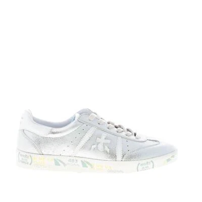 PREMIATA scarpe donna Sneaker BONNIED 6272 pelle laminata argento con bianco - Immagine 1 di 4